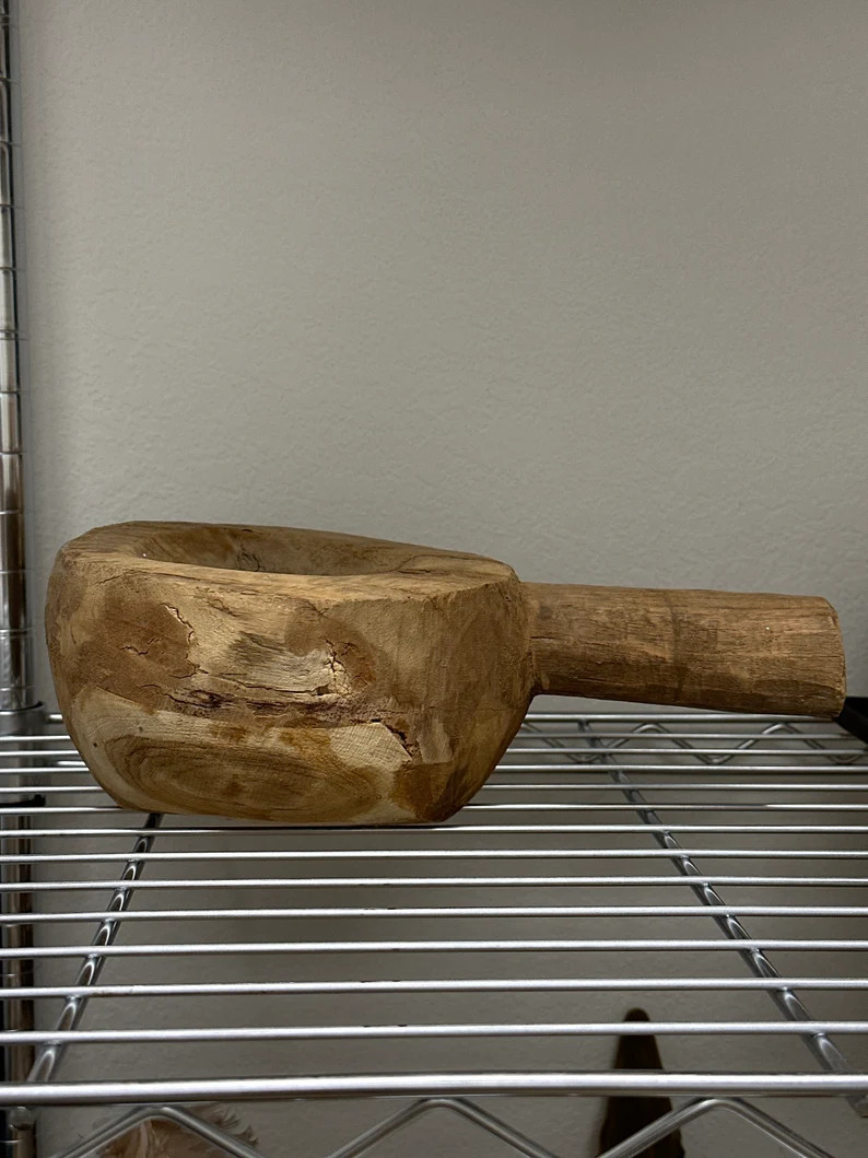 Vintage Wooden Bowl with Handle | Etsy (US)