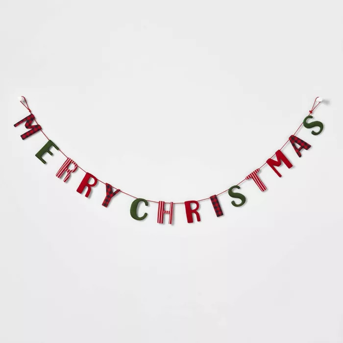 Merry Christmas Garland Red - Wondershop™ | Target