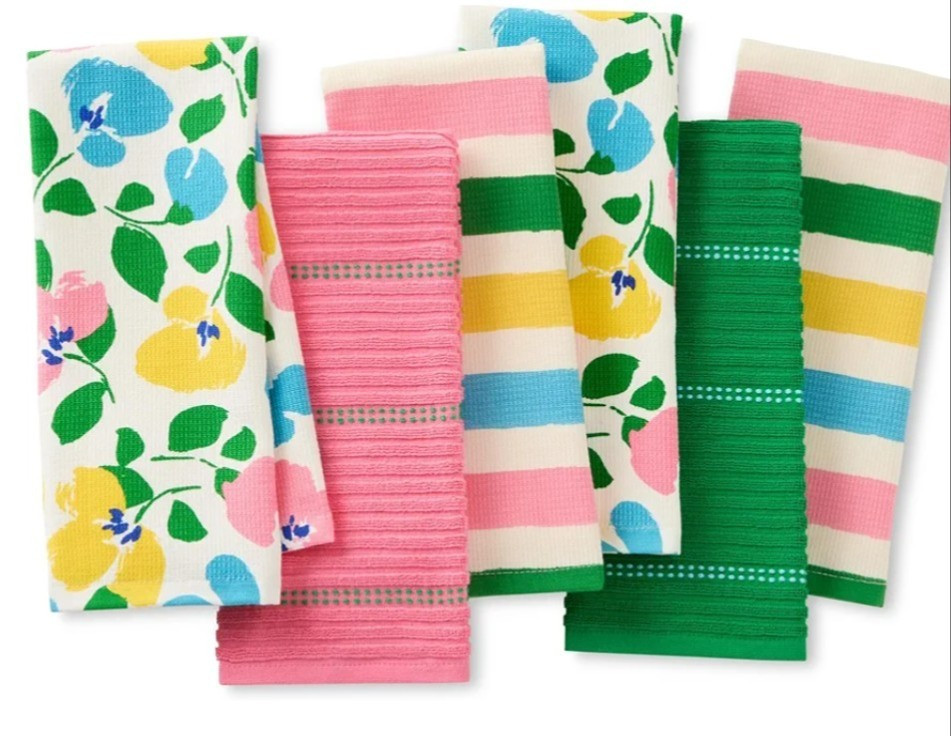 kate spade new york Painterly Bouquet & Bold Painterly Stripe Kitchen Towels 6-Pack Set, Absorbent 100% Cotton,

#LTKSpringSale #LTKSeasonal #LTKHome