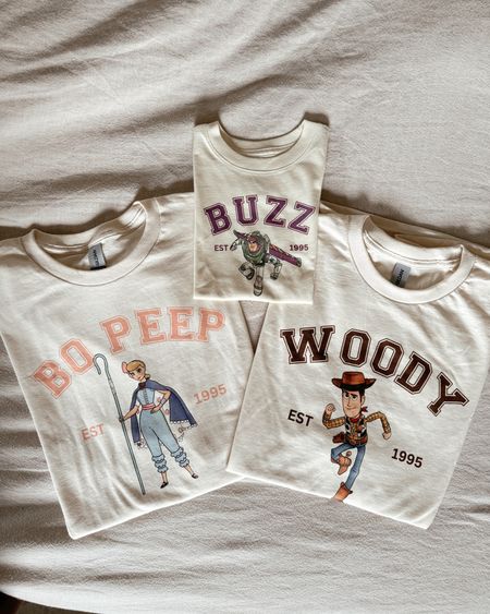Our tees for Hollywood Studios!! They came so fast and they’re so adorable. We did the natural tee and chose characters we knew Ollie would love 🥰 I did an XL for the bump but could have gotten away with the L!! 3T for Oliver 🤎

Toy Story tees, woody and buzz, Hollywood studios, Disney family tees, Disney outfits, Walt Disney world, travel looks 

#LTKtravel #LTKfindsunder50 #LTKfamily