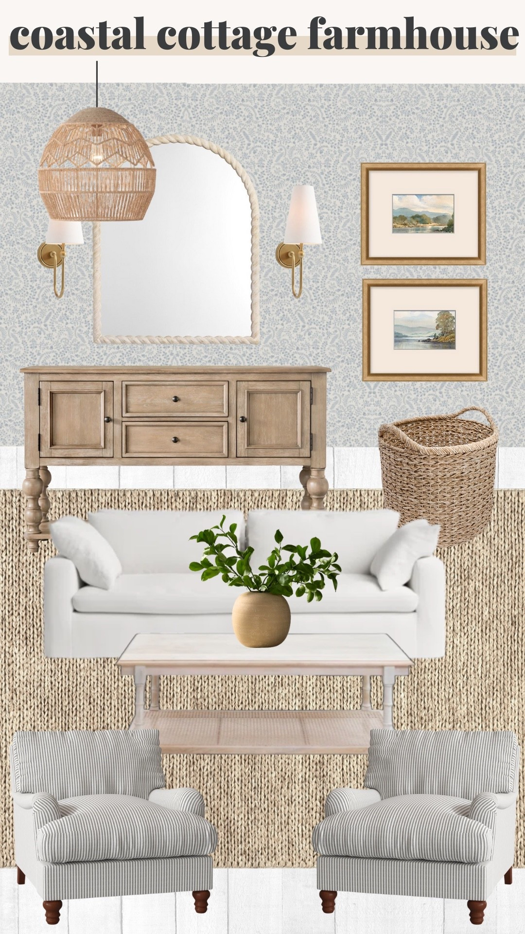 Coastal cottage farmhouse! 


Wall art, coffee table, couch, accent table, mirror, sconces, coastal home, beachy house

#LTKHome #LTKSeasonal #LTKU