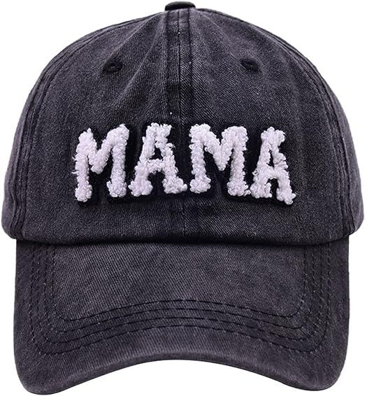 Mama Hats for Women, Gifts for Mom, New Mom, Mom to Be, Adjustable Washed Distressed Baseball Cap | Amazon (US)