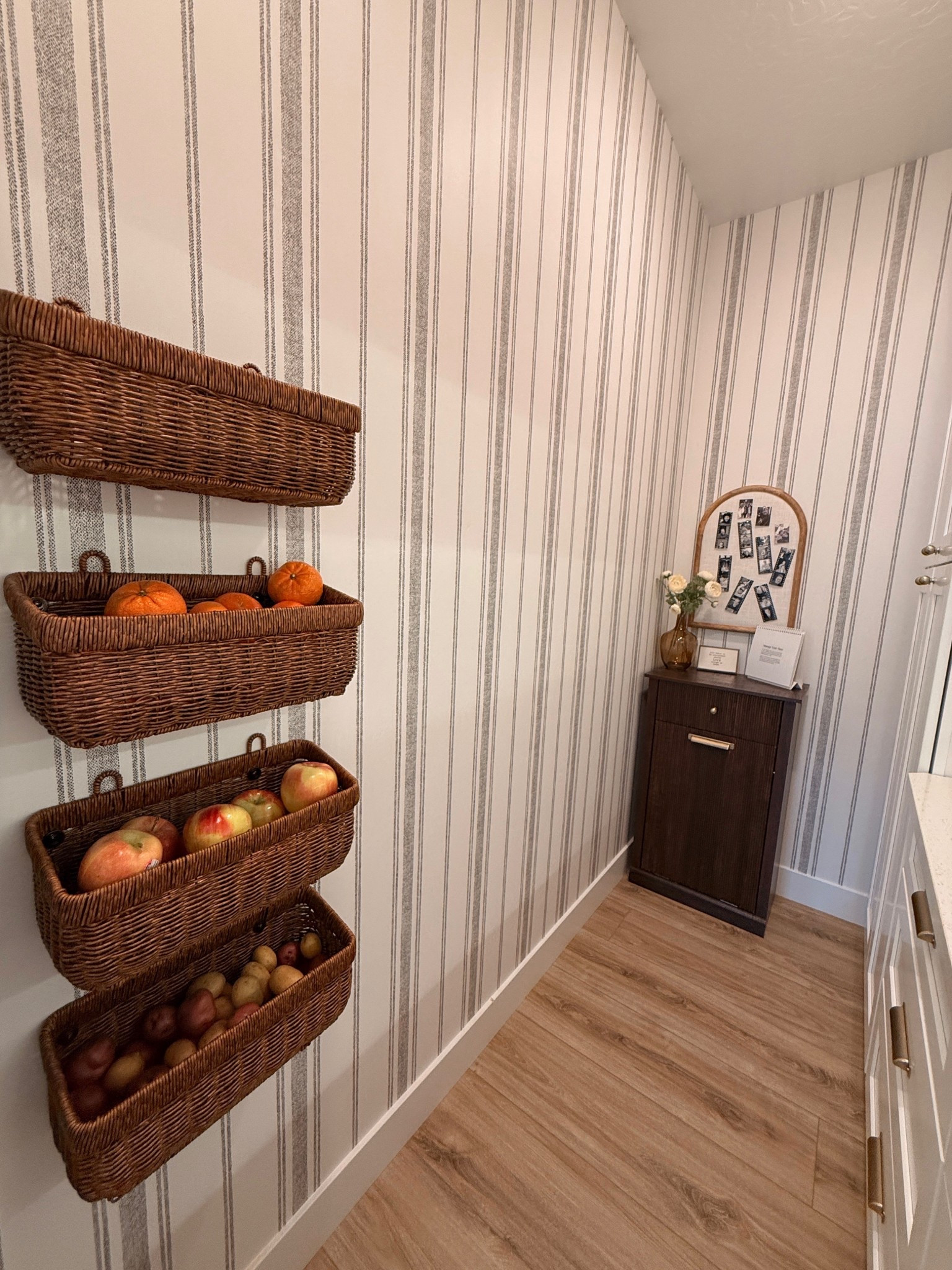 Vertical wall baskets are my favorite way to add functional storage without taking up floor space. Perfect for keeping produce organized, visible, and easy to grab while adding warmth and texture to a pantry or kitchen nook.

#LTKmomlife #LTKSeasonal #LTKfoodie