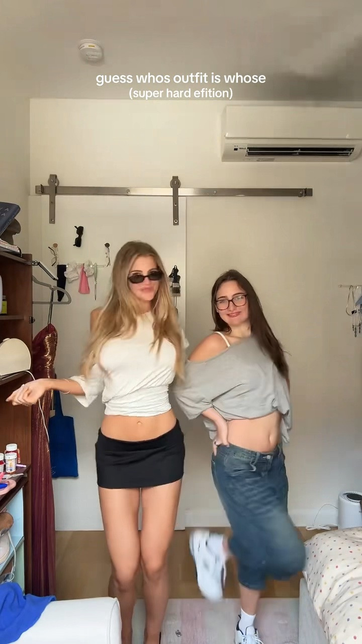 guess whose outfit is whose!
