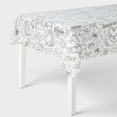 Valentine's Day Color Your Own Table Cover - Spritz™ | Target