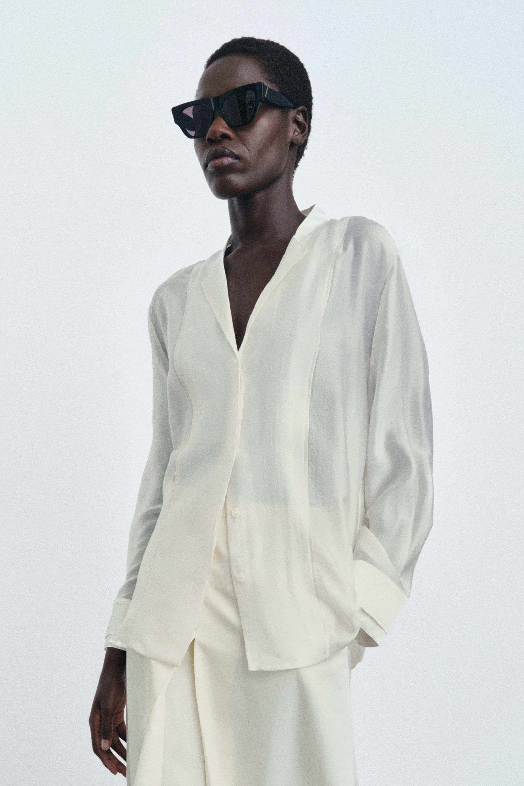 ZW COLLECTION FLOWING SHIRT | Zara UK