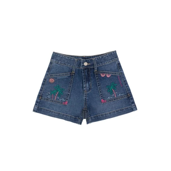 Wonder Nation Girls Denim Shorts, Size 5-18 | Walmart (US)