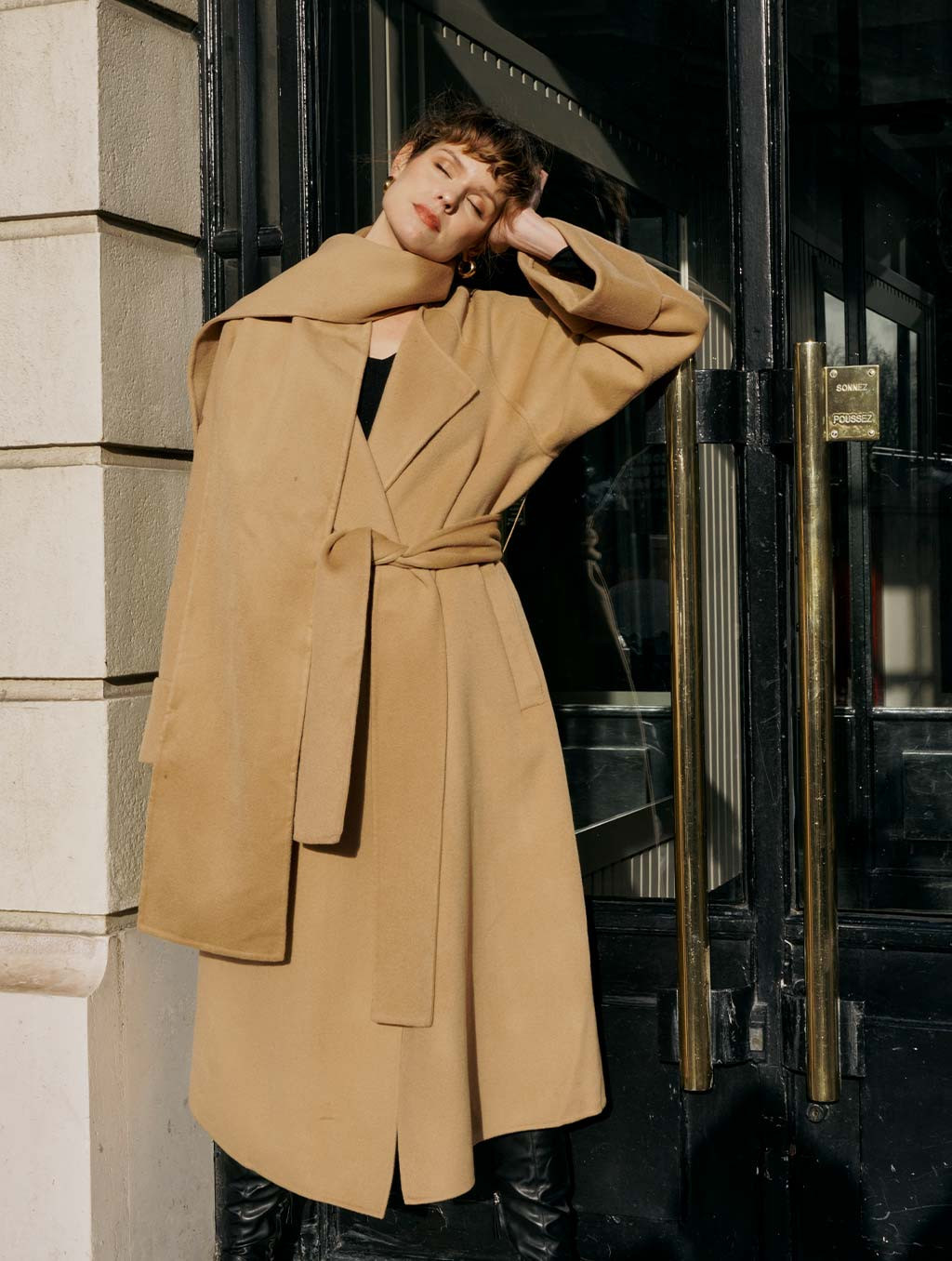 Long Straight Cut Cashmere Coat | Lattelierstore