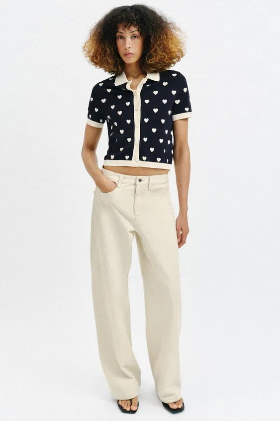 POLO EN MAILLE C\u0152URS | Zara US