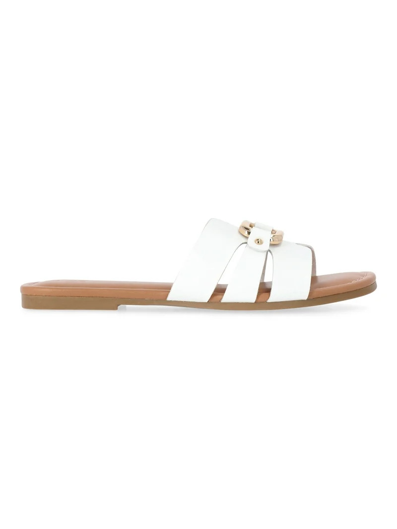 Time and Tru Women's Embellished Slide Sandals | Walmart (US)