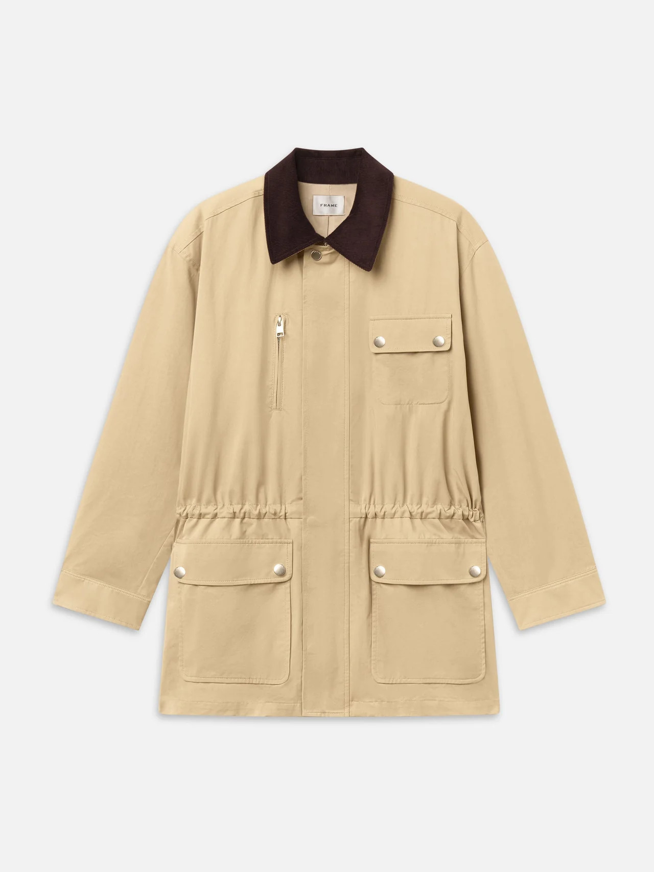The Twill Safari Jacket -- Khaki | Frame Denim