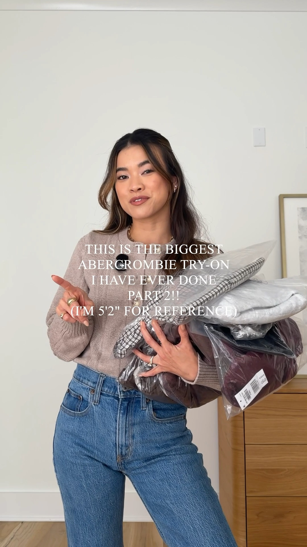 Part 2 of my huge try on @abercrombie haul!
Use my Abercrombie stackable discount code AFCHLOE for an additional 15% off. Be sure to shop the Abercrombie denim sale 25-50% off all jeans & 20% off almost everything else now until Aug 10th!

Sizing info:
-Intro cardigan Abercrombie Textural Stitch Shrunken Cardigan (Size XS in Sand) 
-Intro jeans Abercrombie High Rise Relaxed Straight Jean (Size 23 Extra Short in Medium Wash)
-Abercrombie Modal-Blend Lounge Rib Pant (Size XXS Short in Brown) 
-Abercrombie Modal-Blend Lounge Rib Baby Tee (Size XS in Brown)
-Abercrombie A&F Gemma Linen-Blend Wide Leg Pull-On Pant (Size XXS Short in Brown Plaid)
-Abercrombie The A&F Bra-Free Convertible Maxi Dress (Size XS petite in Mahogany)
 -Abercrombie High Rise barrel Jean (Size 24 Short in Olive) 
-Abercrombie Merino Wool-Blend Roll Neck Cardigan (Size Small in Light Grey)
-Abercrombie High Rise barrel Jean (Size 24 Short in Black) 
-Abercrombie Merino Wool-Blend Henley Sweater (Size Small in Heather Grey)
 -Abercrombie High Rise Wide Leg Jean (Size 23 Extra Short in Dark) 
-Abercrombie 100% Cotton Rib Half-Sleeve Cardigan (Size XS in Brown) 


Petite style, petite fashion, mom outfit, mom style, petite pants, petite outfit ideas, petite outfits, best pants for petite, petite barrel pants, spring style, spring outfits, vacation outfits, summer outfits, fall barrel pants, fall pants, fall cardigan, autumn top, petite fall outfits, abercrombie pants, fall sale, Abercrombie sale, sale,
Denim Promo: *Offer valid online only August 5, 2026 to August 10, 2026 in US/CA. Excludes clearance. Online price reflects discount. Extra 20% Off: *Offer valid in stores and online August 5, 2026 to August 10, 2026 in US/CA. Exclusions apply as indicated. Online price reflects discount. Promo Code: *Use code AFCHLOE to get an additional 15% off almost everything in stores and online at checkout from August 5, 2026 to August 10, 2026 in US/CA. Exclusions apply. See details online. 

 #LTKootd #LTKSeasonal #LTKSaleAlert