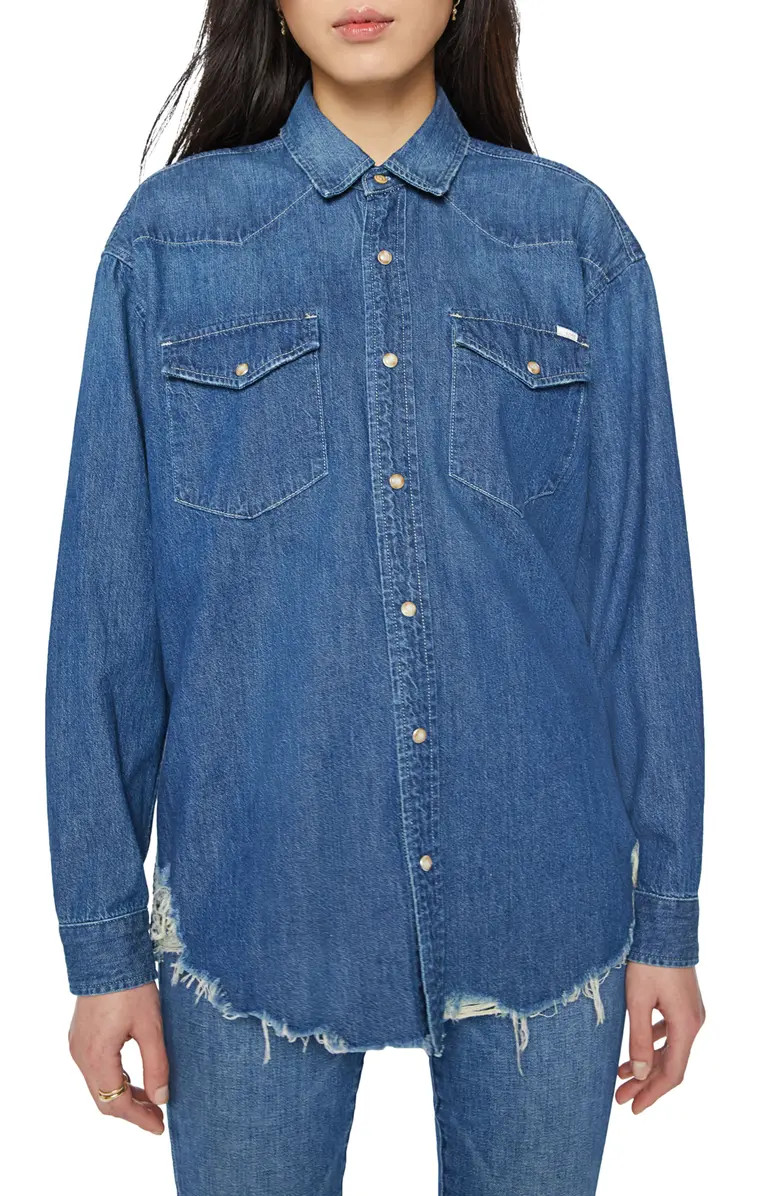 MOTHER The Western Cotton Denim Overshirt | Nordstrom | Nordstrom