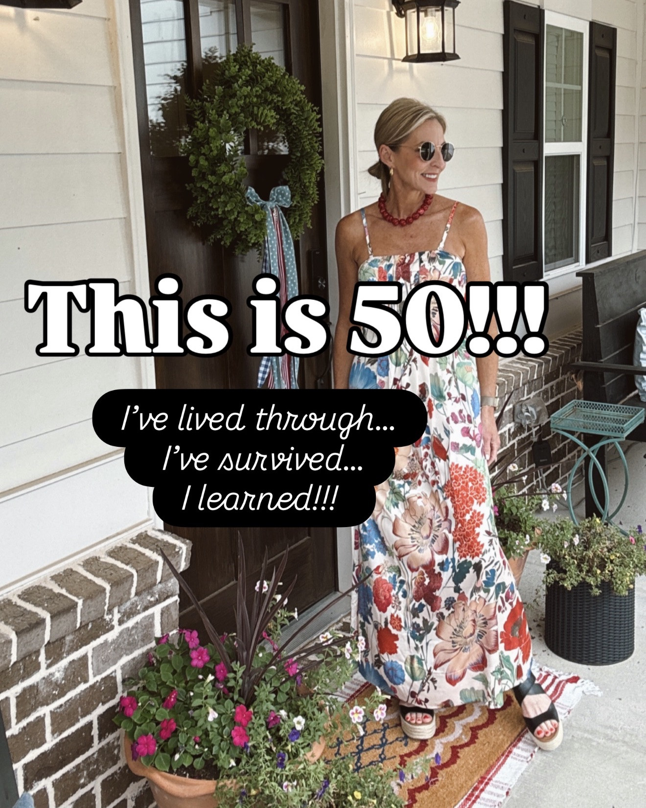 This is 50!!! Today I turn the BIG 50
TODAY!!  I’ve lived through a lot. I’ve survived a lot. I’ve learned even more. Some of it made me laugh. Some of it stretched me. Some of it broke my heart. But, I’m walking into this new decade with so much gratitude. Not because life has been perfect, but because God has been faithful. Here’s to 50. I have a feeling the best is still ahead. 

If you’re wondering about any of the outfits, comment FIFTY and I’ll send you all the links.




Turning 50, women over 50 style, affordable fashion, midlife style, fashion over 50, Walmart fashion, Target style, summer dresses, faith-filled living, empty nester, teacher life.