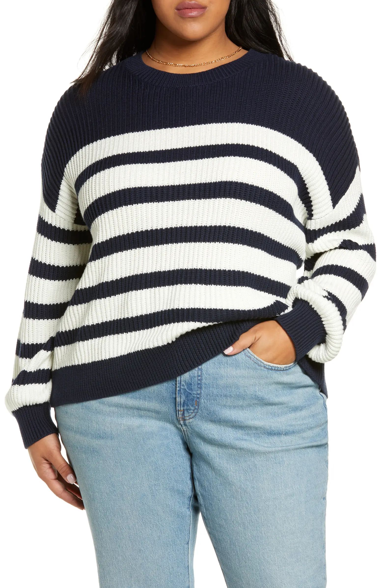Treasure & Bond Stripe Cotton Rib Sweater | Nordstrom | Nordstrom Canada