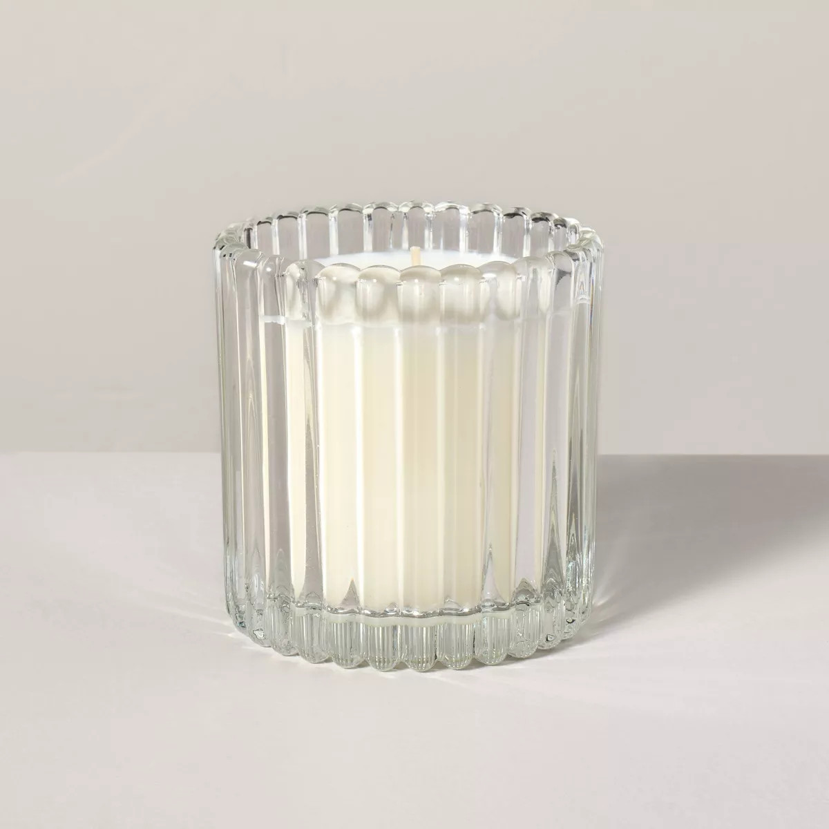 Ribbed Glass Lavender & Birch Jar Candle Clear 8.5oz - Hearth & Hand™ with Magnolia | Target