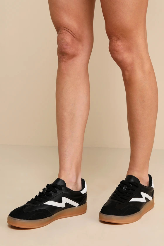 Giia Black Multi Color Block Lace-Up Sneakers | Lulus