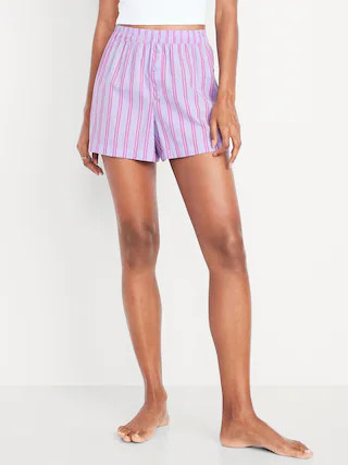 Poplin Boxer Pajama Shorts | Old Navy (US)
