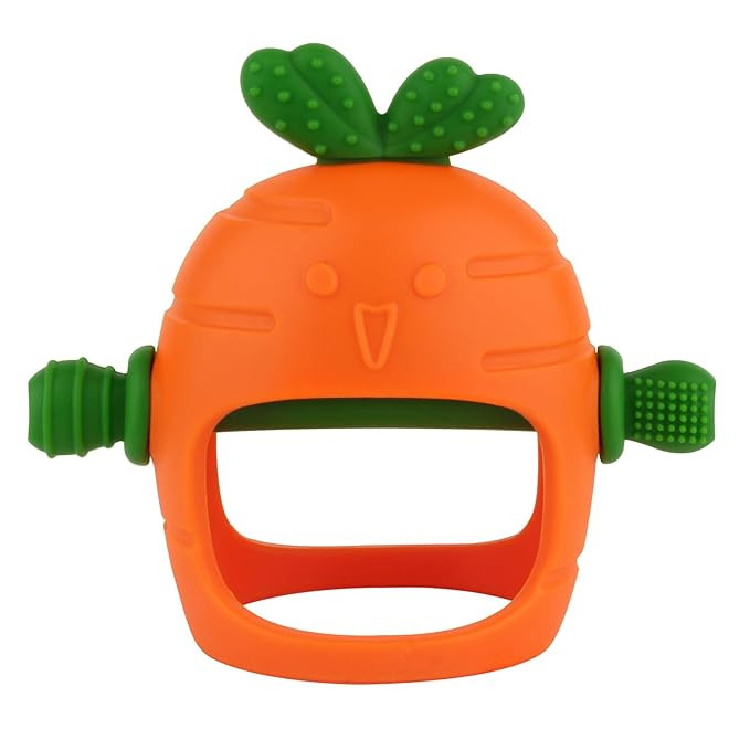 Chuya Baby Teething Toys Baby Teether for Babies 0-24 Months Carrot Hand Teethers Teething Relief... | Amazon (US)
