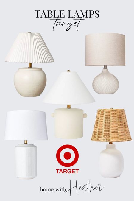 Favorite Target Table Lamps. Ceramic lamp, Studio McGee table lamp, woven lamp shade, rattan lamp shade, white ceramic table lamp. Target #targetfind

#LTKFind #LTKhome #LTKstyletip