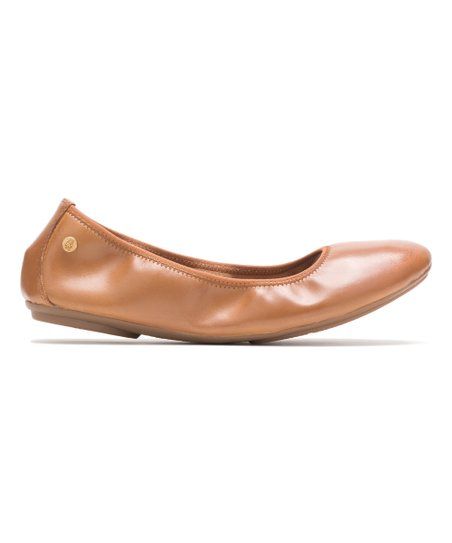 Cognac Chaste Leather Ballet Flat - Women | Zulily