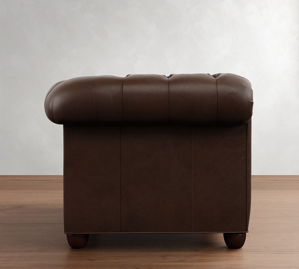 Chesterfield Roll Arm Leather Chair | Pottery Barn (US)
