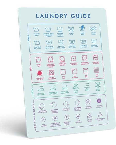 Magnetic laundry guide. One is a laundry guide and the other is a stain remover guide! Handy to have stuck on the side of your washer/dryer!

#LTKhome #LTKGiftGuide #LTKfamily