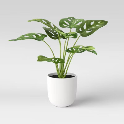 Artificial Medium Monstera in Ceramic Pot - Opalhouse™ | Target