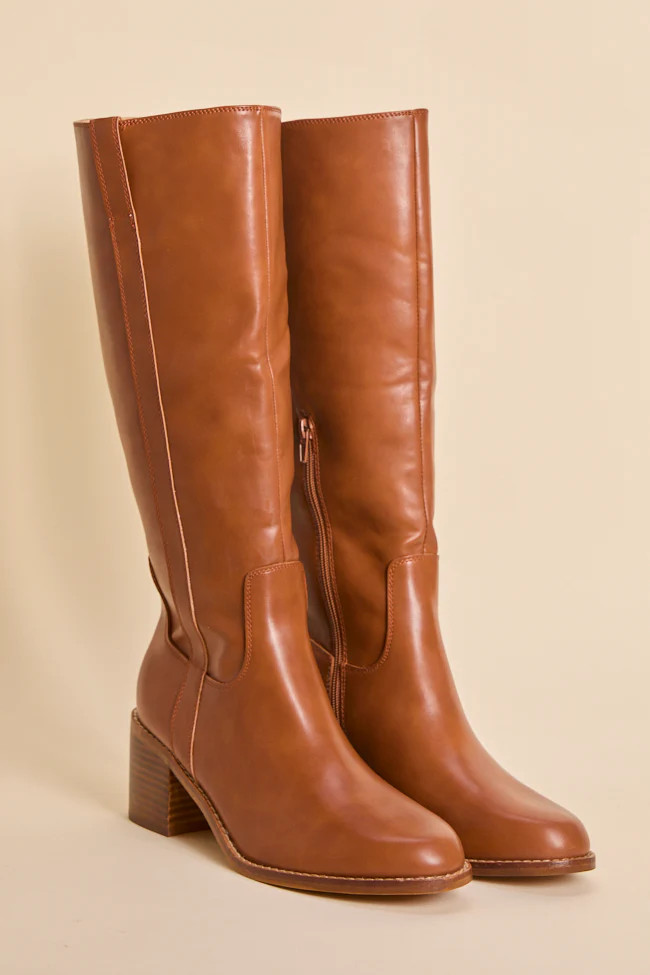 Harriet Brown Tall Boots | Pink Lily