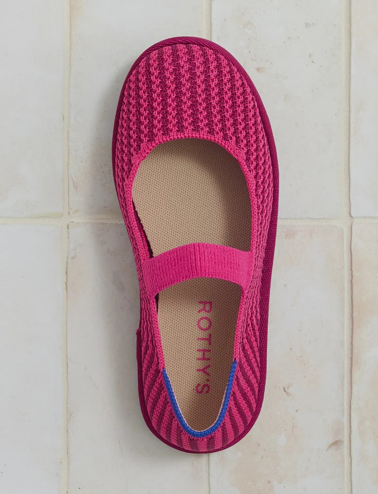 Girls' Mini Mary Jane in Blueberry Stripe | Rothy's | Rothy's