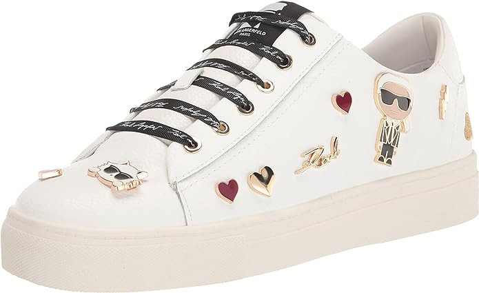 Karl Lagerfeld Women's Cate Pins Lace Up Sneaker | Amazon (US)