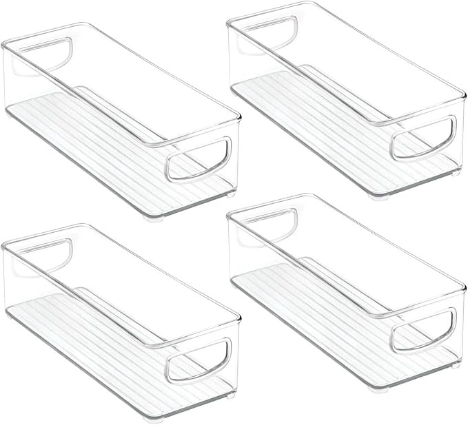 mDesign Small Plastic Bathroom Storage Container Bins with Handles for Organization in Closet, Ca... | Amazon (US)