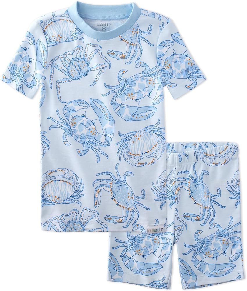 Butterblu Shade Snug-fit 2-Piece Toddler Pajamas 100% Organic Cotton Short Sleeve Top and Shorts ... | Amazon (US)