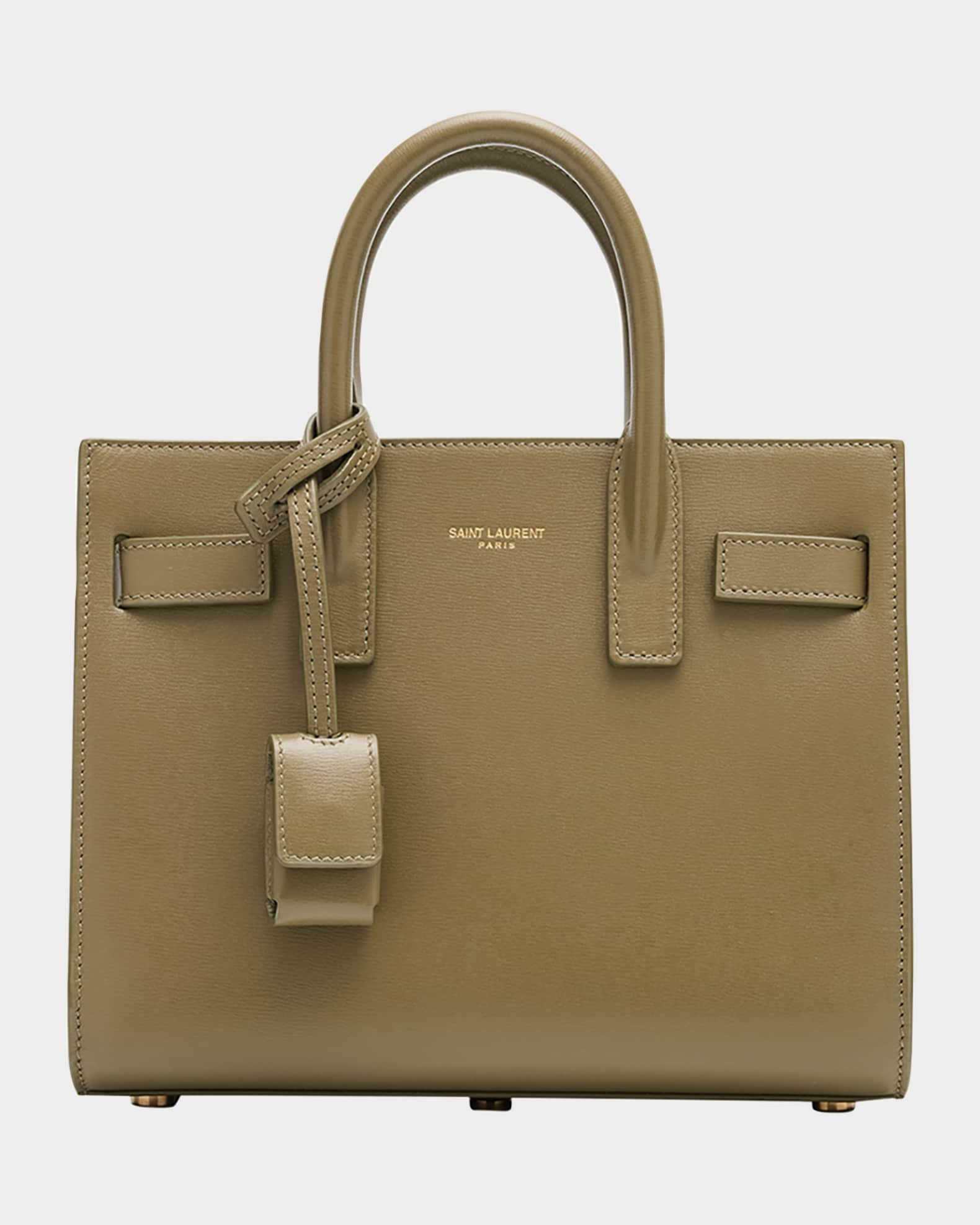 Saint Laurent Sac De Jour Nano Top-Handle Bag in Smooth Leather | Neiman Marcus