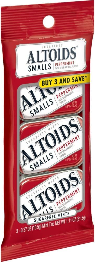 Wrigley's Altoids Smalls Peppermint Sugarfree Mint, 0.37 Ounce, 3 Count | Amazon (US)