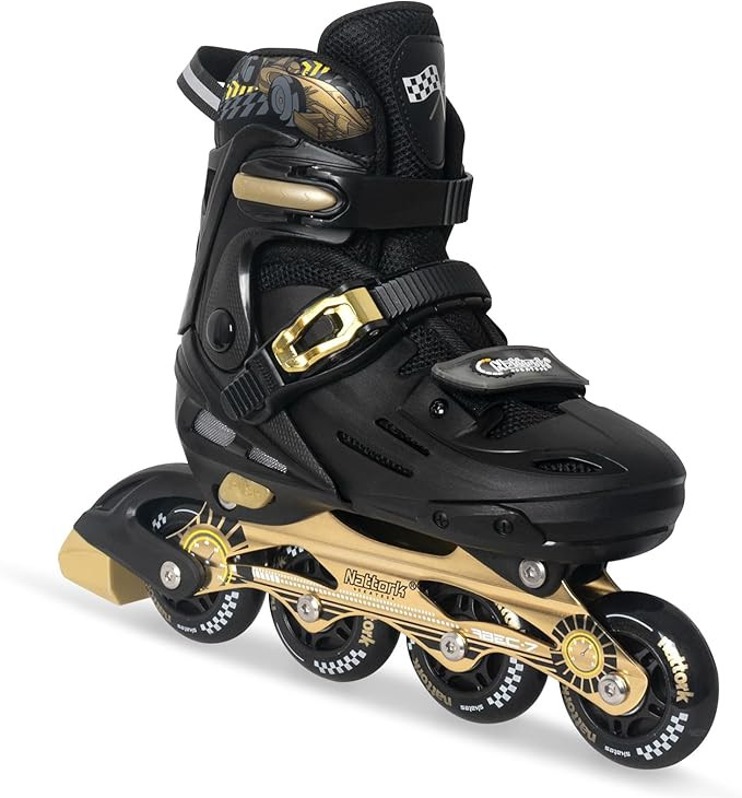 Nattork Kids Inline Skates Adjustable Light up Wheels Blades Roller for Boys Girls- TeenYouth Age... | Amazon (US)