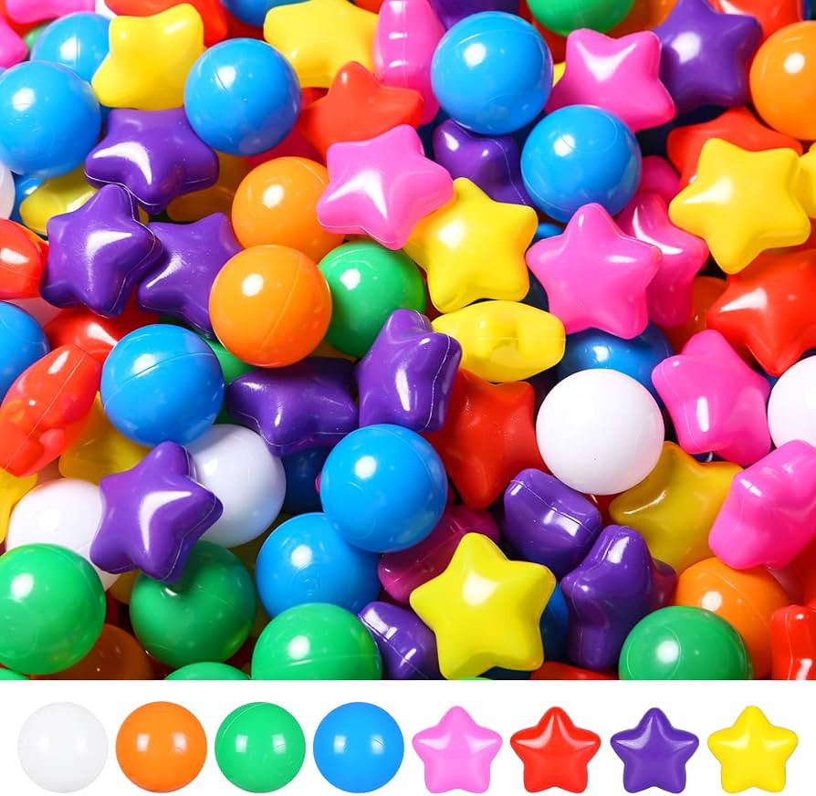 Star Ball Pit Balls 100 200 pcs Shapes for Toddlers Baby Kids Boys Girls Fun, Birthday Party, Chr... | Amazon (CA)