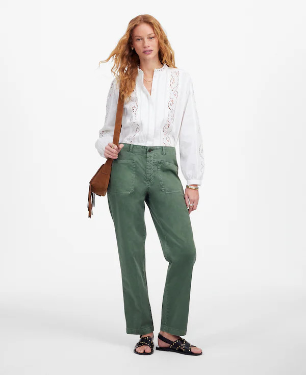 The Taper-Leg Utility Pant in Garment-Dyed Twill | Madewell