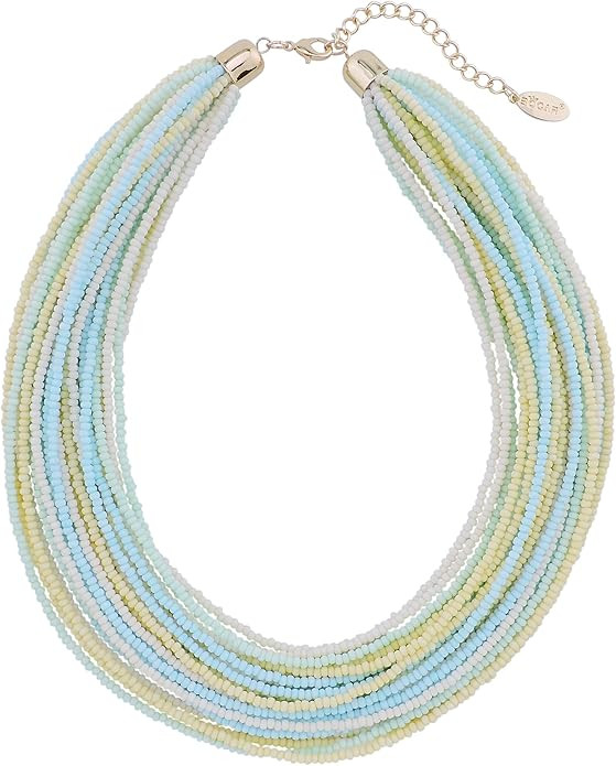Bocar Multi Layer Chunky Bib Statement Seed Beads Cluster Collar Necklace for Women Gift (NK-1035... | Amazon (US)