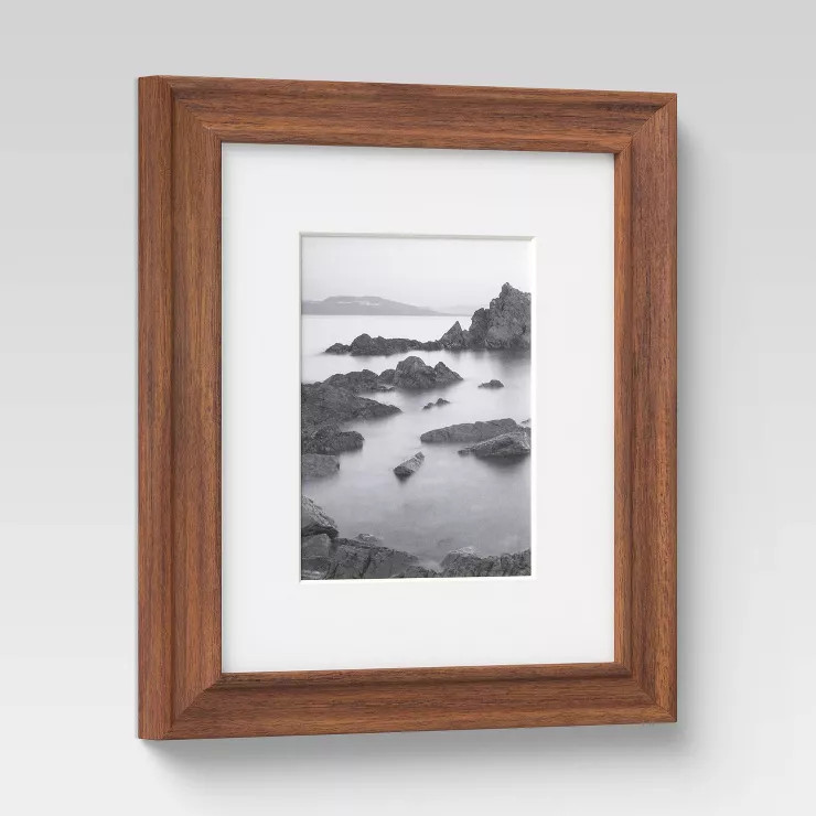 Wood Matted Wall Frame Midtone Woodgrain - Threshold™ | Target