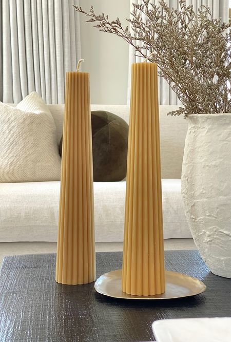 Fall decor.  Pillar candles.  Fluted candles.  Fluted home accessories.  Coffee table decor.  Christmas decor.  Mantle decor. AFloral

#LTKSeasonal #LTKSale #LTKhome