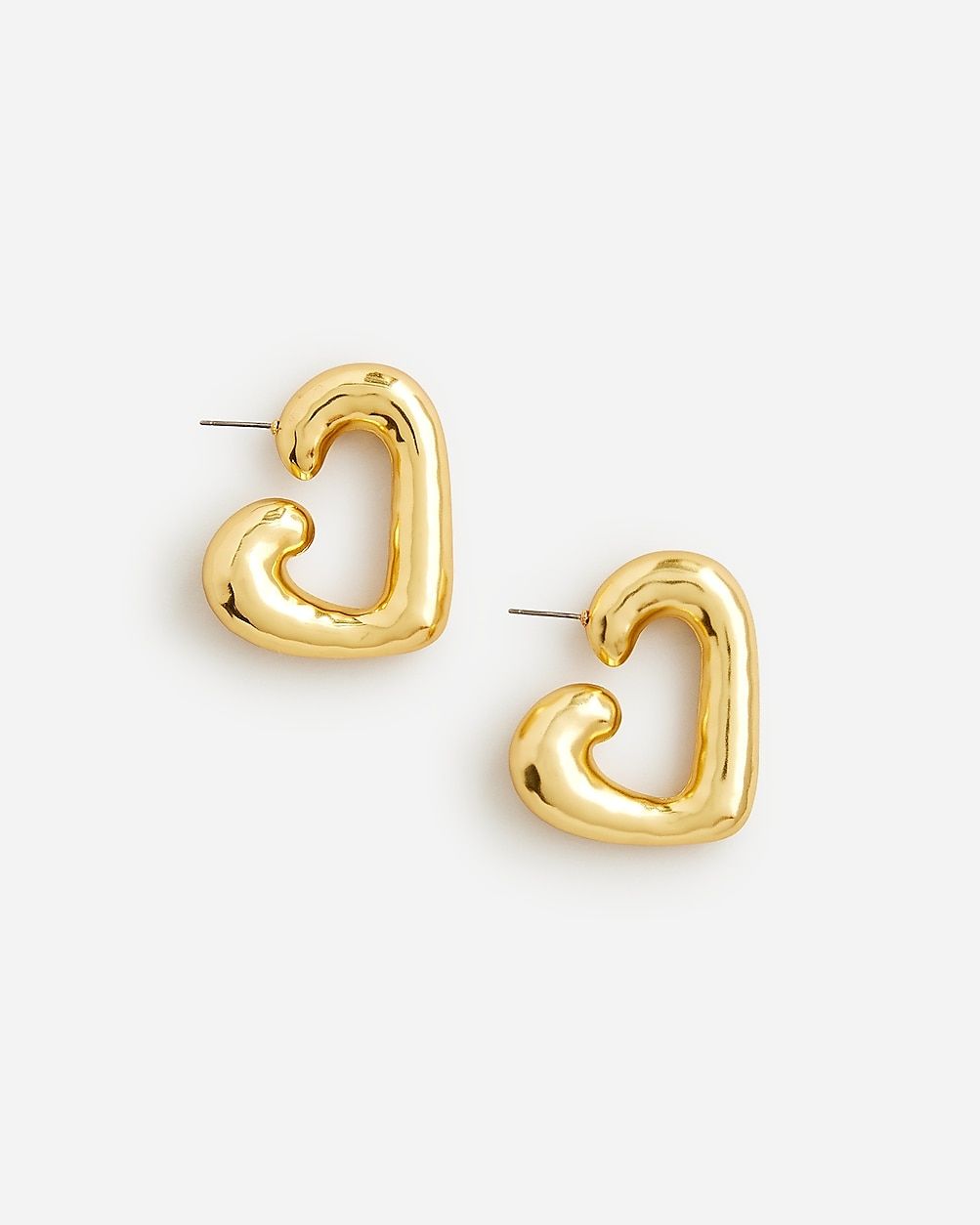 Heart hoop earrings | J.Crew US