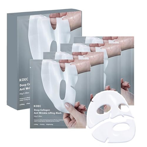 4pack Deep Collagen Overnight Mask ——Bio-collagen Real Deep Face Mask,Korean Skin Care,Facial Hydrogel Sheet Masks Collagen for Glass Skin,Elasticity, Firming, and Moisturizing | Amazon (US)