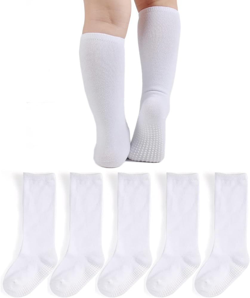 EPEIUS Knee High Socks with Non-Slip Grip Toddller Athletic Stripe Team Tube Socks Kids Boys Girl... | Amazon (US)