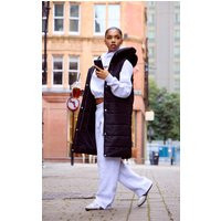 Black Longline Puffer Vest | PrettyLittleThing US