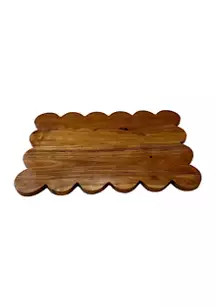 Crown & Ivy™ Scallop Wood Board | Belk