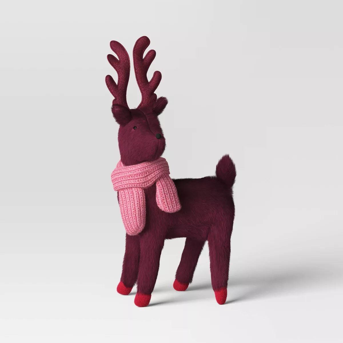 14.5" Plush Deer Wearing Scarf Animal Figurine - Wondershop™ | Target