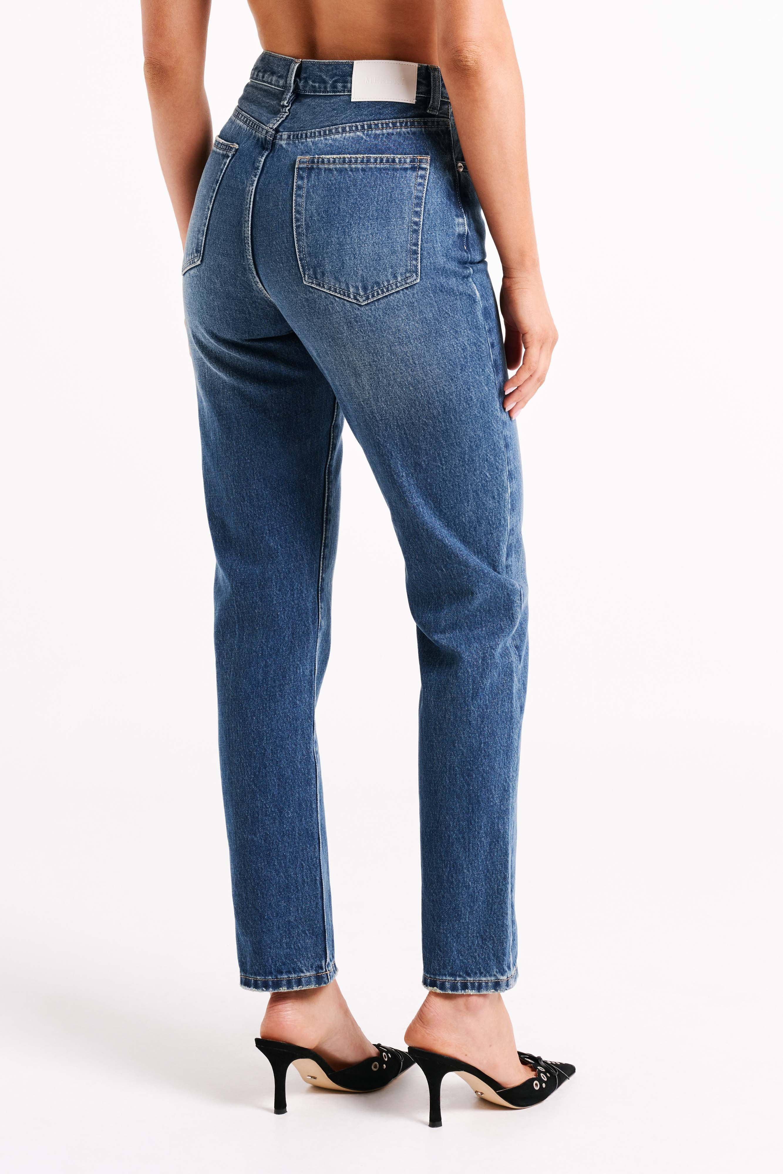 Mattea Denim Jeans - Dark Blue | MESHKI US