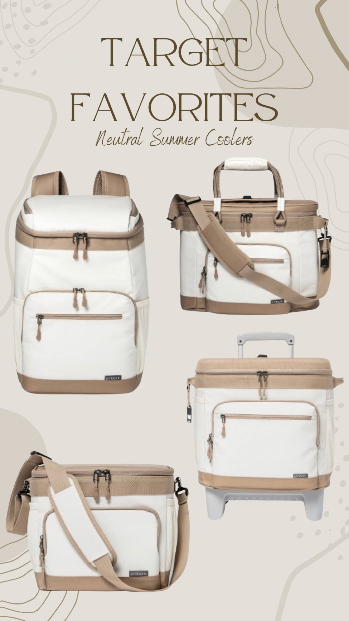 Soft Sided 18qt Backpack Cooler Tan - Embark