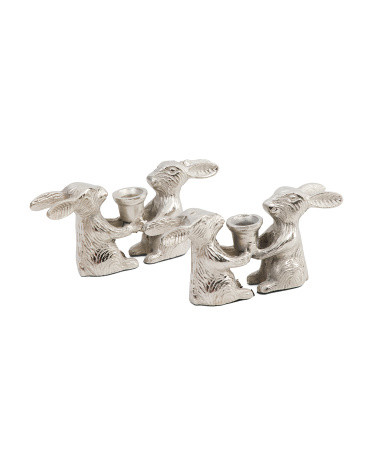 Set Of 2 Decorative Rabbit Tea Light Holders | TJ Maxx